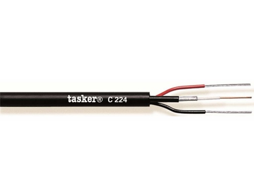 [H29703] COAX kombikabel - Mini RG59 + 2 x strøm, Sort (metervare)