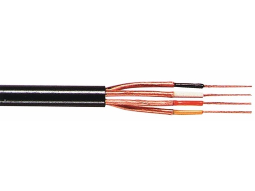 [H29704] Audiokabel - 4 x 0,14mm², Ø5,2mm Sort (metervare)