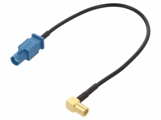 [H61685] Bilantenne adapterkabel - Fakra han til SMB 90° hun (20cm)