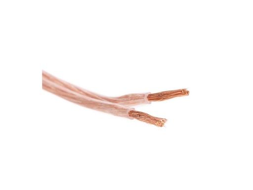 [H11660] Højttalerledning - 2x4mm² OFC, Transparent (metervare)