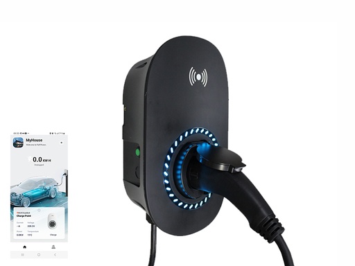 [H52022] Fullwatt Wallbox EV Lader - 11kW Type 2, WiFi/BT, Sort