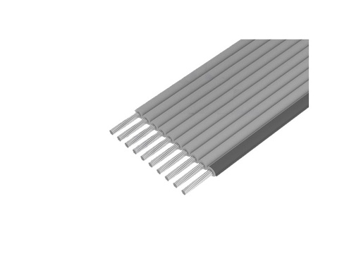 [H56657] Fladkabel - 10 pol 0,635mm AWG30, Grå (metervare)