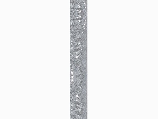 [H32487] Stofledning - 2 x 0,75mm², SØLV metalic (metervare)