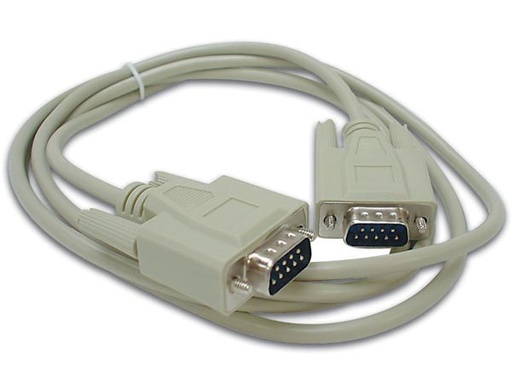 [H11469] Seriel kabel - SUBD9 han til SUBD9 han, Beige (2m)