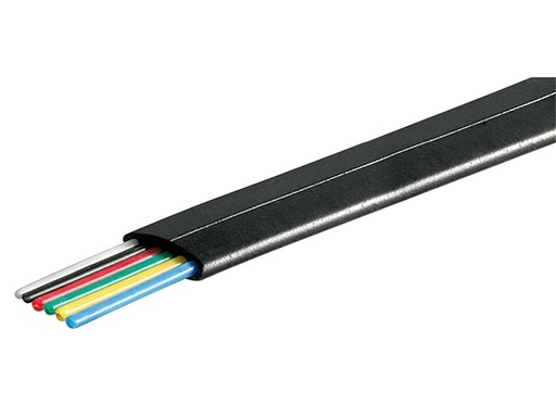 [H11575] Telefonledning - 6 x 0,05mm² FK6 trådet, Sort (metervare)