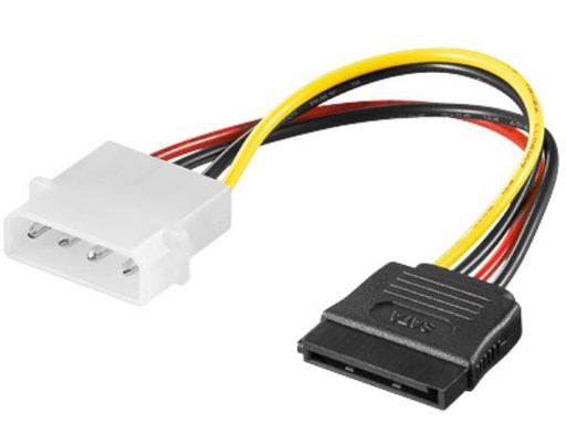 [H25235] Intern PC SATA strømadapterkabel - 4P ATX til 15P SATA