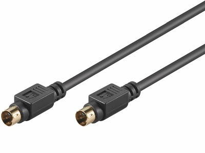 [H25024] S-VHS kabel - 2 x 4 pol mini-DIN han, forgyldt (1m)