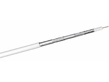 [H24618] COAX antennekabel - 75ohm 5 skærm CU Hvid Ø8,2mm (metervare)