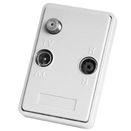 [0487305483] Freja Antenneudtag TV/R/DATA Slutdåse MM4-65D Hvid