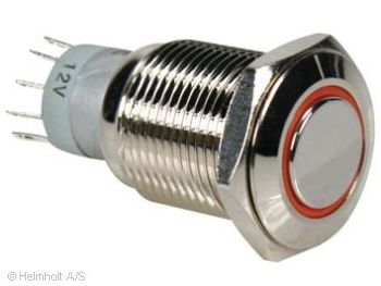 [H29402] ProSwitch - Vandalsikret stålkontakt, 1P ON-(ON) Ø16 Orange