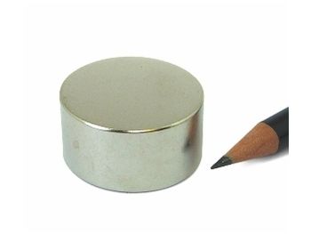 [H24727] Magnet, neodynium - Cyl. N42 Zn Ø30x15mm (1 stk.)