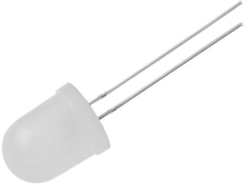 [H24830] 10mm LED - Rund, Kold HVID, diffus (8400mcd)