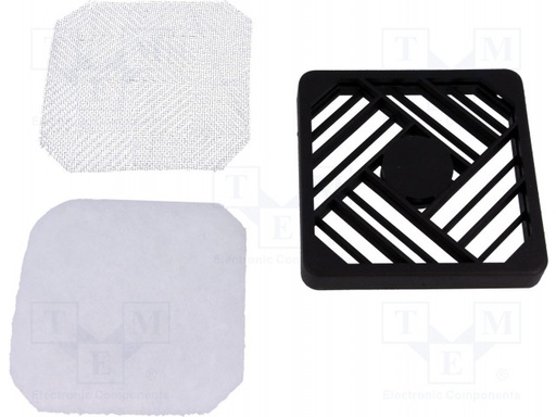 [H20123] Plastgitter med EMI-afskærmning og filter 80x80mm