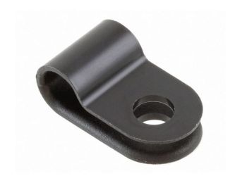 [H20256] P-kabelbøjle - Sort plast for Ø6,5mm kabel (1 stk.)