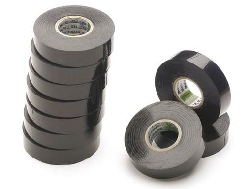 [H17064] PVC isolerbånd - 19mm x 20m, Sort (1 rl.)