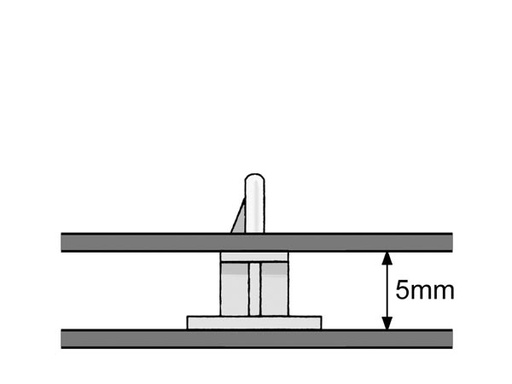 [H17098] Selvklæbende printholder - Hul Ø4mm, H=5mm