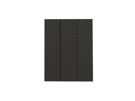 [H17124] Gummifod - Sort selvklæbende 10x10x3,5mm (12 stk.)