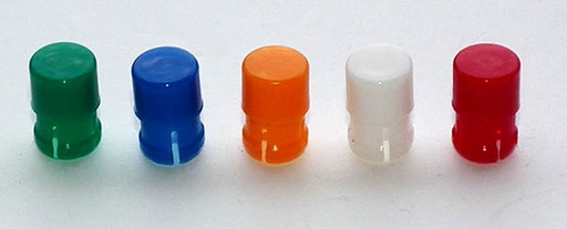 [H17090] Linse/holder til 5mm LED - Gul, Rund (Ø7,1mm)