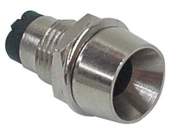 [H14915] Monteringsholder til 5mm LED - Krom, Konkav reflektor