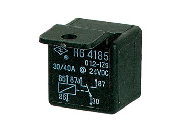 [H16157] Autorelæ - 24VDC / 30-40A Faston, 1 x skifte (SPDT)