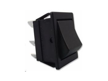 [H12654] Vippekontakt - 2P ON-(ON), 250V/16A, SORT