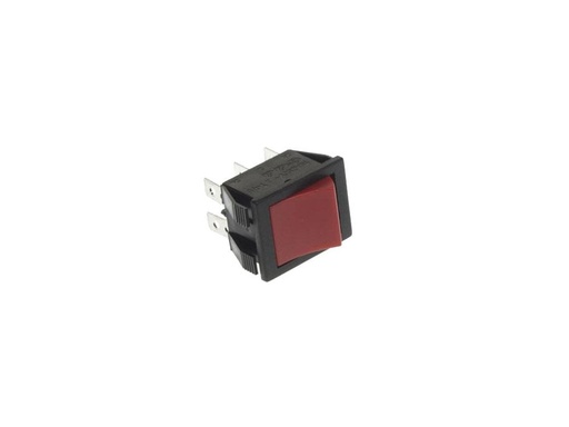[H12683] Vippekontakt - 2P ON-ON 10A / 250V rød