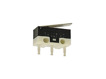[H12650] Mikroswitch m. kort arm - 3A/250V, ON-(ON) SPDT, printben