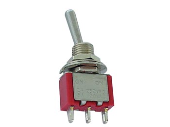 [H12576] Vippekontakt - 1P ON-ON, kabinetmont (Ø7mm)