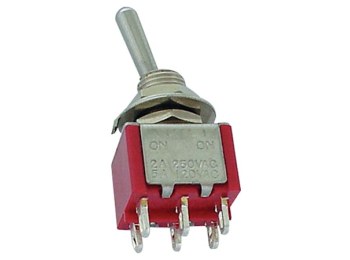 [H12570] Vippekontakt - 2P ON-OFF-(ON), printmont.