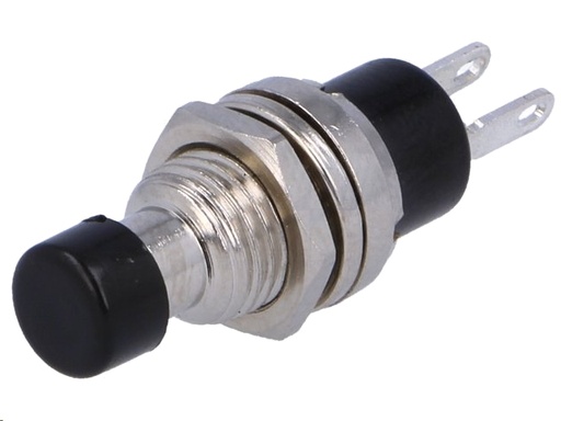 [H12529] Trykkontakt - OFF-(ON) momentan sluttefunk. SORT knap