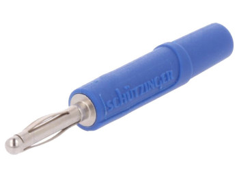 [H10188] Bananstik - 2mm, 60Vdc / 10A, nikkel, Blå