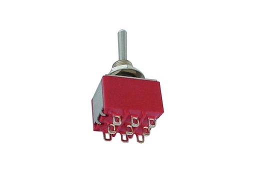 [H12614] Toggle Vippekontakt - 3P ON-OFF-(ON), kabinetmont.