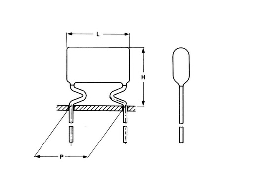 [H15162] MKT kondensator - 220nF (0,22uF) 100V 10mm (10%)