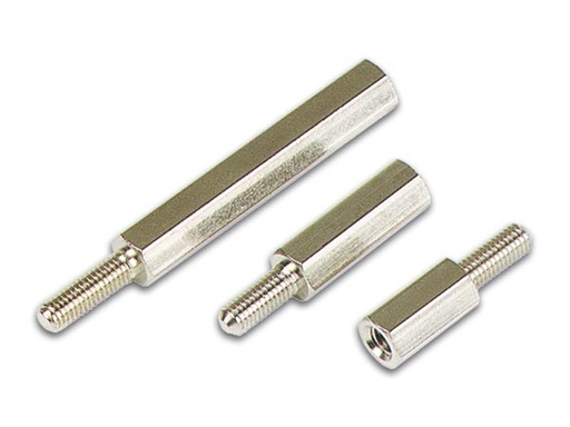 [H16390] Afstandsmøtrik - 5mm stål, hun til han (M3)