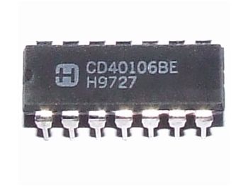 [H15833] CD40106BE HEX Schmitt trigger, 6 kanaler, CMOS (DIP14)