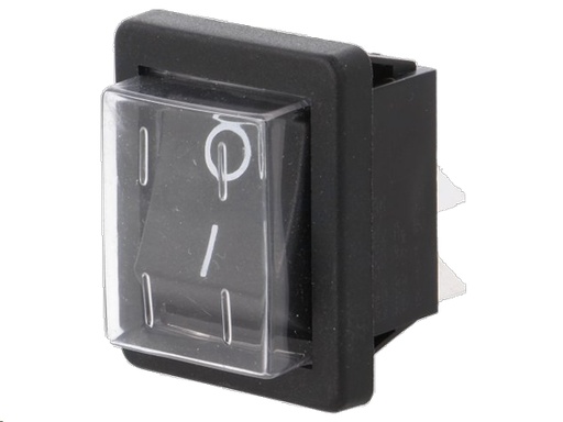 [H37030] Vippekontakt m. hætte - 2P OFF-ON, Spadeterminaler, 16A