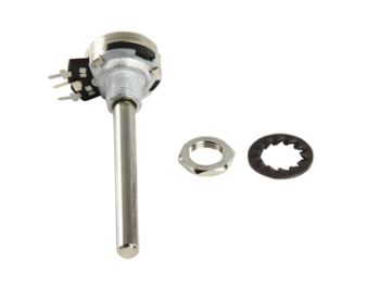 [H39622] Potmeter - 10kOhm lin. metalhus metalaksel (Ø6mm)