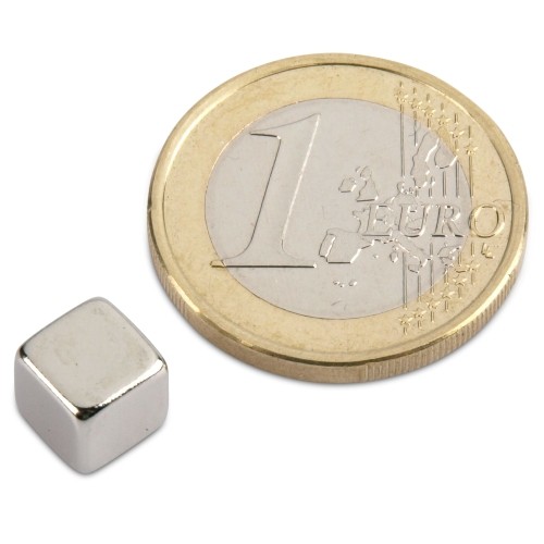 [H42532] Magnet, neodynium - Blok N42 Ni 7x7x7mm (1 stk.)