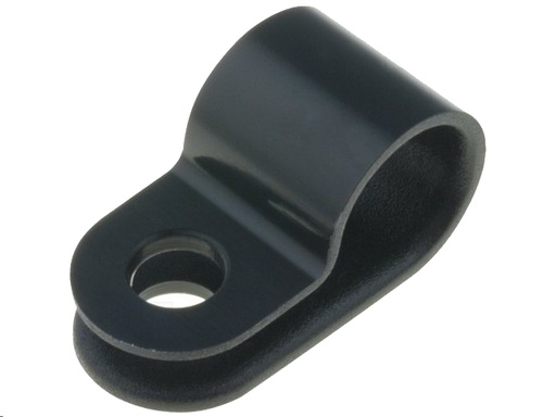 [H42644] P-kabelbøjle - Sort plast for Ø9,5mm kabel (1 stk.)