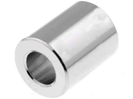 [H43479] M5 afstandsstykke u. gevind - L12mm, Forniklet messing