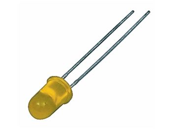 [H33507] 5mm std. LED - Rund, GUL diffus (15mcd, 60°)