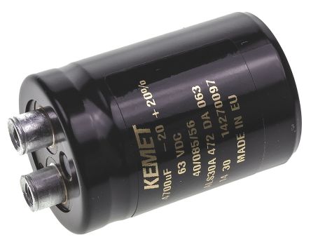 [H34716] 4700uF / 63Vdc elektrolyt kondensator, skruetype (Ø36x52mm)