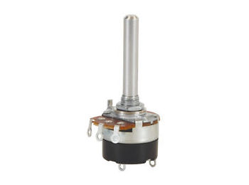 [H34413] Potmeter - 47kOhm log. m. 250VAC kontakt (Ø6mm)