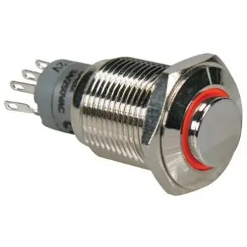 [H30826] ProSwitch - Stålkontakt, 1P ON-ON Ø16mm ORANGE ring