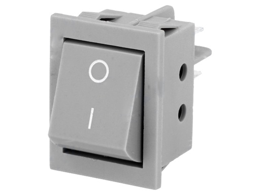 [H56094] Vippekontakt - 250Vac / 15A, ON-OFF, Grå (DPST)