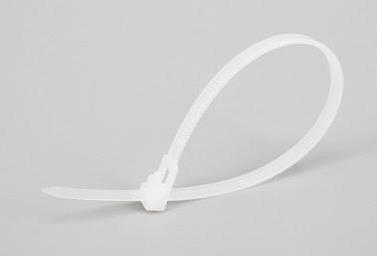 [H56087] Genbrugelige kabelstrips - 7,6x200mm, Neutral (100 stk.)