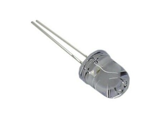 [H53665] 10mm LED - Rund, Kold HVID klar (20 lm, 30°)