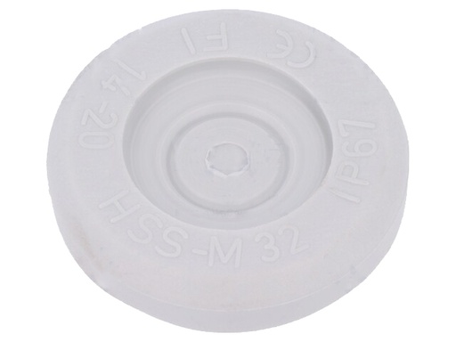 [H58291] TPE kabelgennemføring - Ø14-20mm, IP67, Grå (M32 hul)