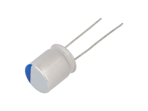 [H58096] 560uF / 6,3V Lodret elektrolyt, ESR 0,8Ohm, Ø8x8mm (105°C)