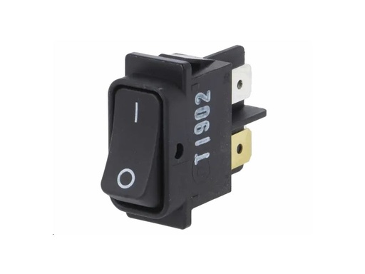 [H58015] Vippekontakt - 2P OFF-ON spadeterminaler 10A-250V, SORT I/O